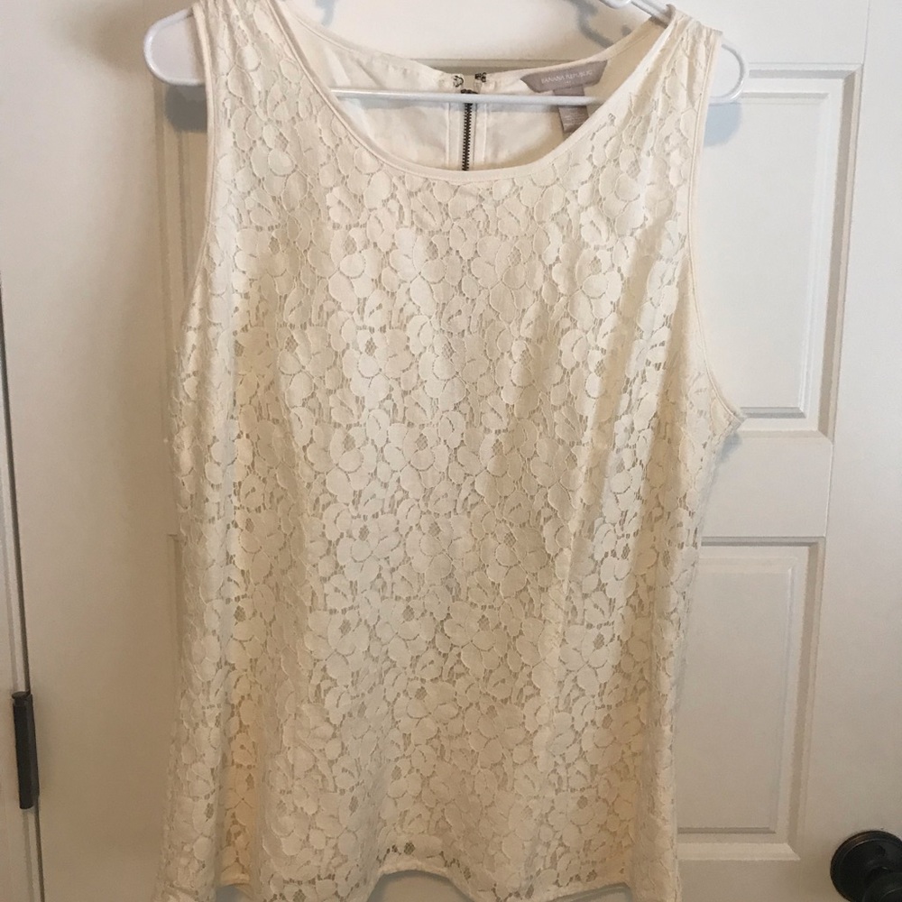 Never Worn Banana Lace Tank